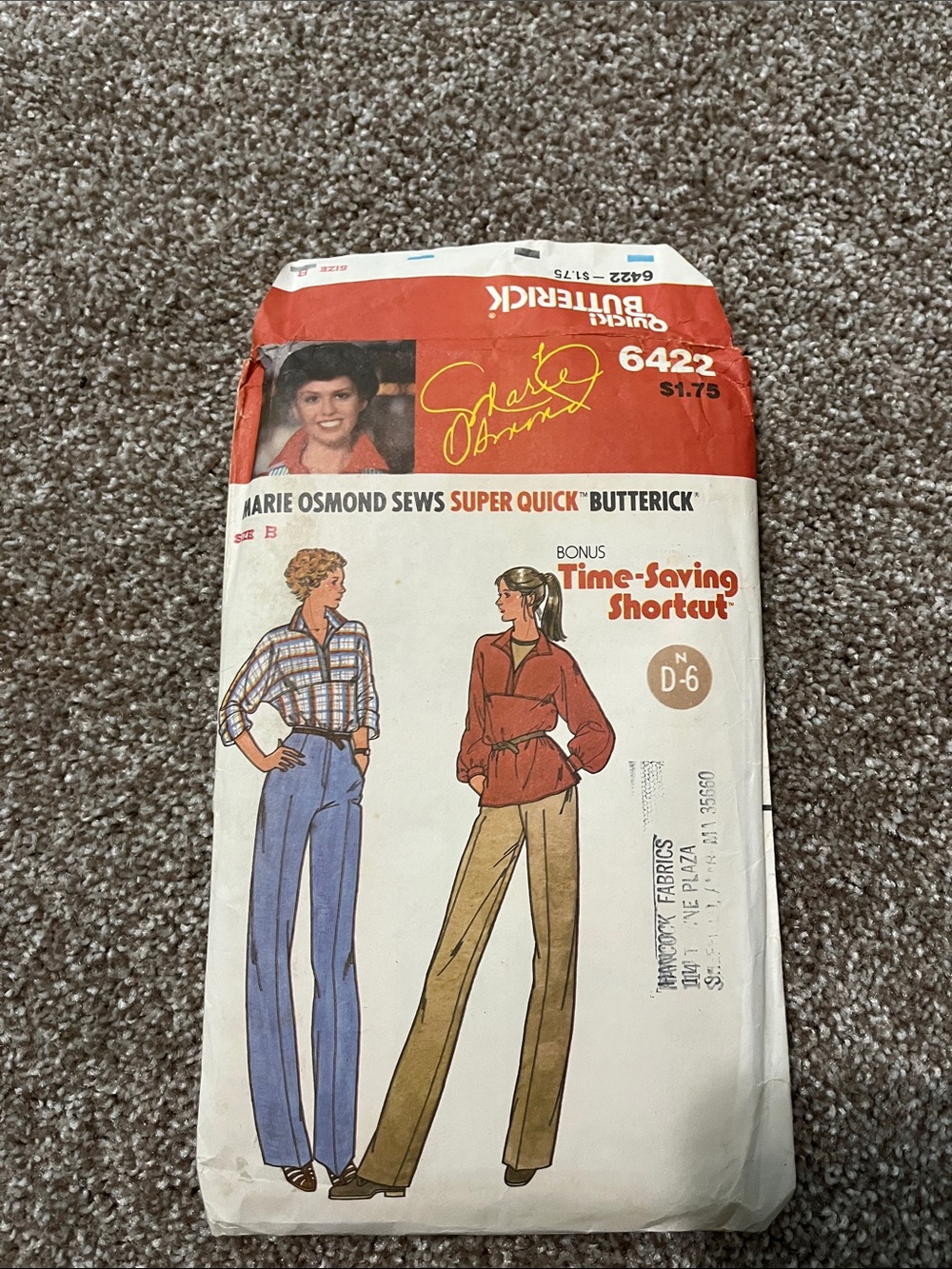 Butterick 6422 Women's Pants & Top Sewing Pattern - Red, Blue, Tan